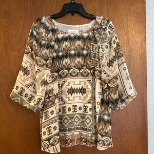 Calvin Klein Women's Multicolor Patterned Blouse